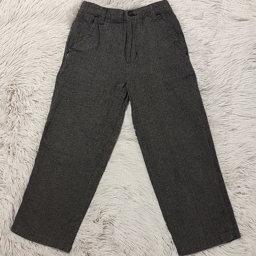 Good Lad of Philadelphia Boys Herringbone Dress Pants Gray 100% Cotton Size 5